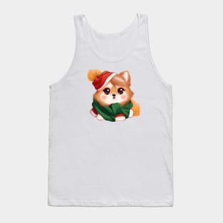 Cute Pomeranian Drawing Tank Top